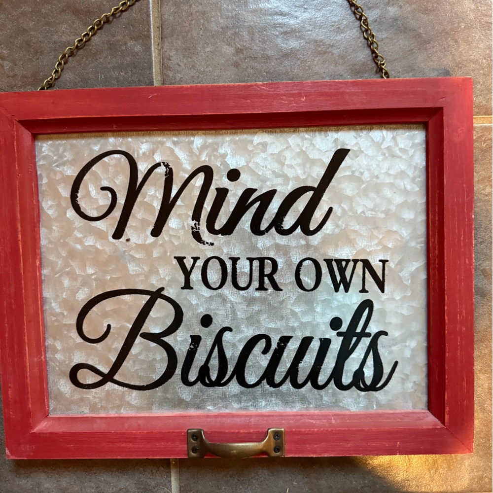 Red Framed Wall Decor with Quote